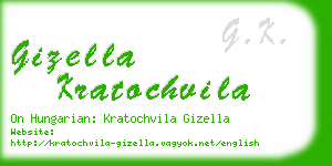 gizella kratochvila business card